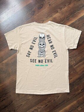 Last Call Co. "See no Evil, Hear no Evil, Say no Evil" Skull Design - Size M